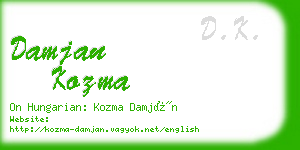 damjan kozma business card